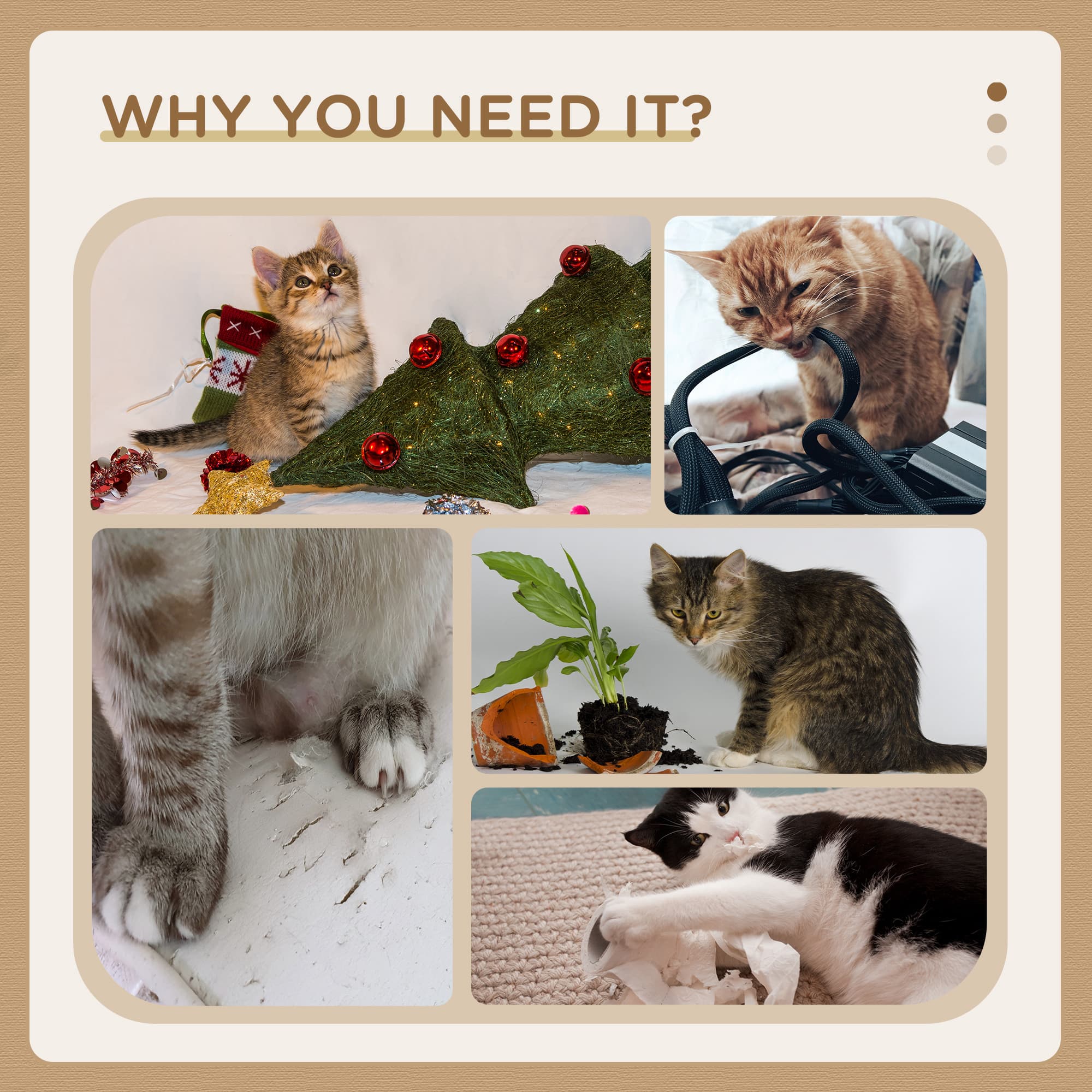 Indoor Cat Tree Tower with Scratching Posts and Condo