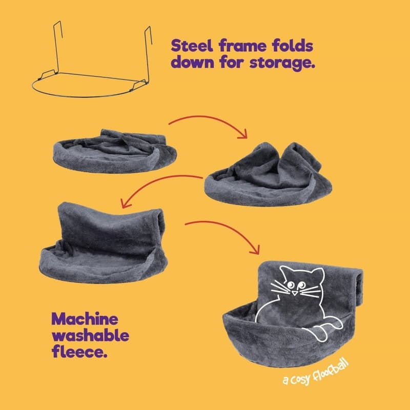 Faux Fur Radiator Hammock Bed for Cats and Dogs